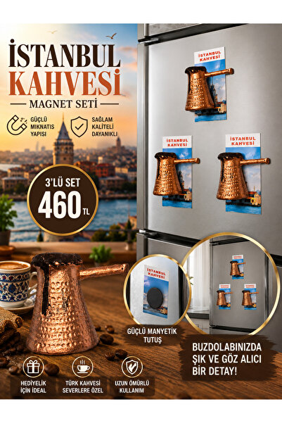 Genel Markalar 3 lü kahve magnet seti