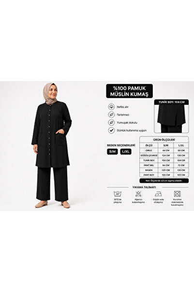 YENA 100% Cotton Muslin Fabric-Tunic Set