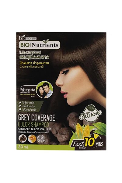 generel Bio Woman Hair Dye Shampoo for Gray Hair Coverage Brown 30ml