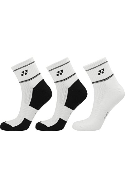 YONEX Sosete tenis 8423 (set 3 perechi), culoare alb/negru