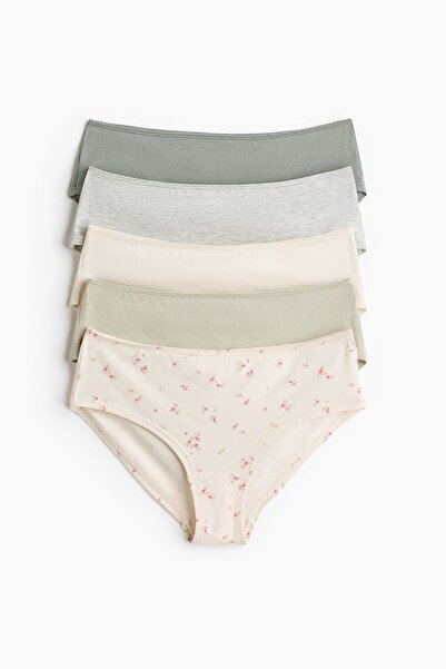 H&M 5'li Pamuklu Hipster Külot