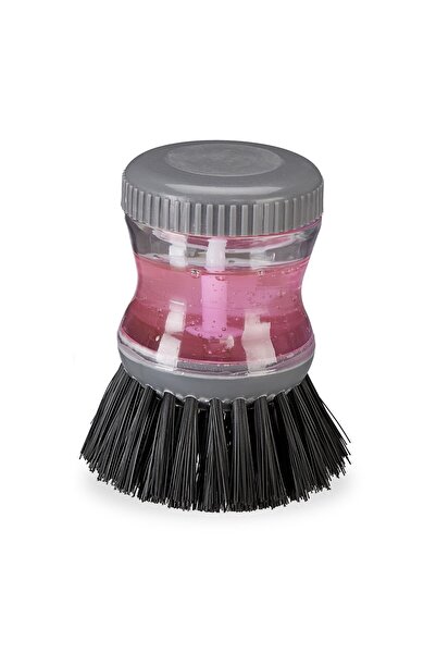 Ayawaska Perie de vase cu dispenser de detergent 60 ml, rotunda, pentru oale,...