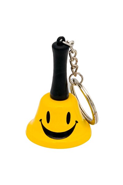 OEM Breloc cu clopoțel din metal și plastic, cu față zâmbitoare galbenă, de 6...