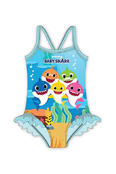 Baby Shark Μπλε μαγιό 2-6 ετών με βολάν και γρήγορο στέγνωμα 85% Πολυεστέρας ...