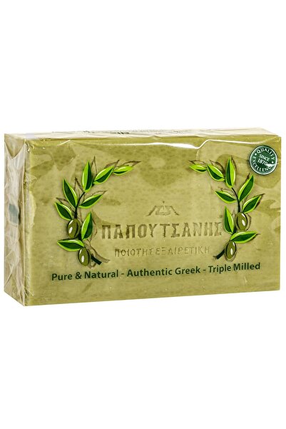 OEM Săpun solid Papoutsanis Verde cu trei extracte 125g - Formulă Pură și Grecă