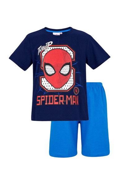 Marvel Spider-Man Classics Σπάιντερ-Μαν Μπλε καλοκαιρινές πυτζάμες 4-10 ετών ...