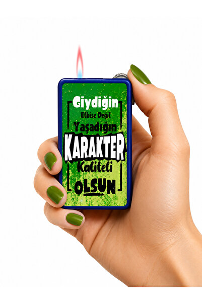 ONRSTORE Karakter Yazılı Aynalı Metal Gaz Dolumlu Çakmak – Dekoratif Baskılı ...