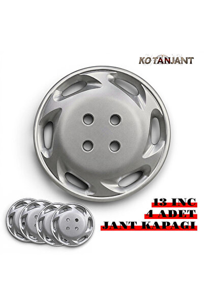Kotanjant FİAT TOFAŞ ŞAHİN 13 İnç Jant Kapağı 4'lü Set Gümüş + 4 Amblem
