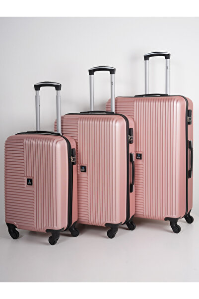 KTMC 3-Piece Luggage Set, ABS Material, Lightweight, 360° Rotated 4-Wheels, T...