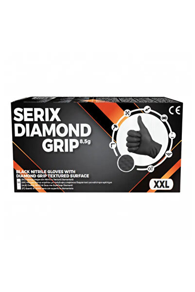 SERIX Mănuși din nitril (Pachet de 50), Serix, Aderență tip diamant, Textură ...