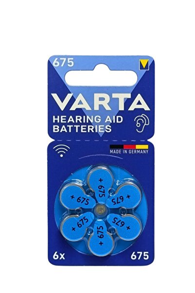 Varta 675 Numara Pili 6'lı Paket (Mavi Renk Kodlu PR44)
