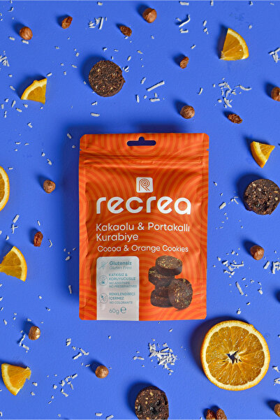 recrea snacks 1 Adet Glutensiz Kakaolu & Portakallı Kurabiye