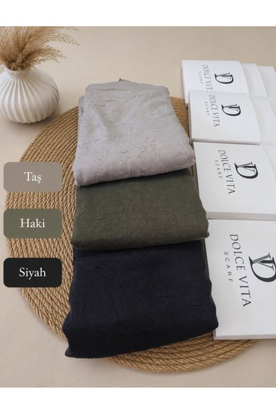 Altınoluk Tekstil Dolce Vita Original Iron-Free Bamboo Shawl 3-Pack