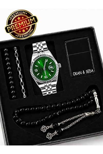 arpat time saat aksesuar 5 PARÇA ERKEK SAAT SETİ. PETEK KADRAN. TAKVİMLİ