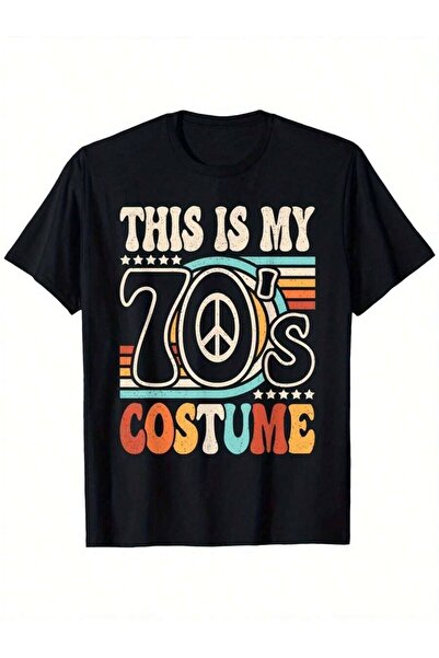 Astogria13 Men's Retro Costume T-Shirt - 70s Theme Party Outfit With 70's Num...