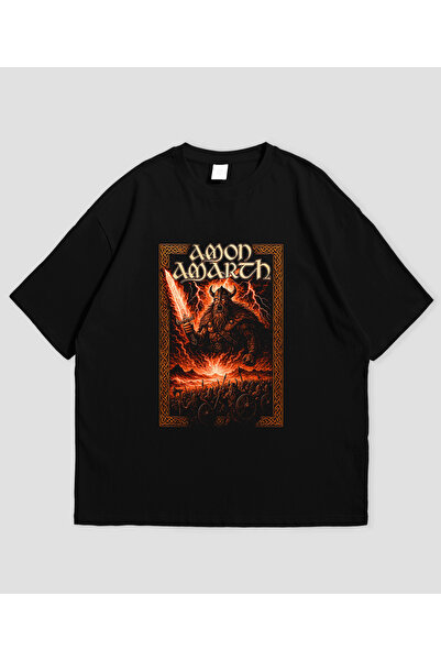 Grafftee Clothing Амон Амарт Щампована унисекс овърсайз тениска