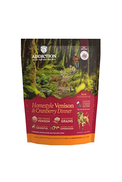Addiction Homestyle Venison & Cranberry Dinner Air-Dried Dog Food 910G