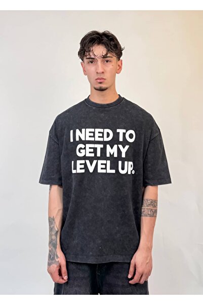 zaee Μπλουζάκι Level UP Oversize με στάμπα