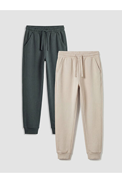 LC Waikiki Pantaloni de trening jogger pentru băieți cu talie elastică, pache...