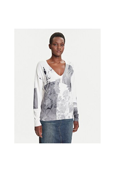 Desigual Pulover de damă 25WWJF15 Gri