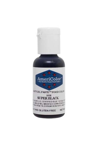 AmeriColor Food Coloring Gel Super Black 21g from