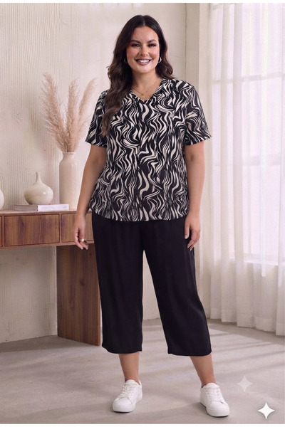 Vinola Large size viscose combed fabric comfortable cut capri set
