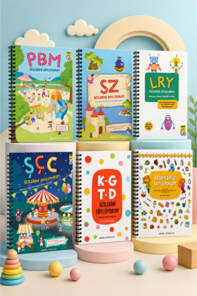 Mirket Yayınları Speech Sounds Awareness Set 6 Books Kgtd/Lry/Pbm/Şçc/Sz I Sa...