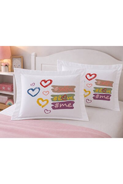 ŞENER HOME Clasy Ranforce 2-Piece Pillowcase with Cover 50X70 +5 cm Flounce