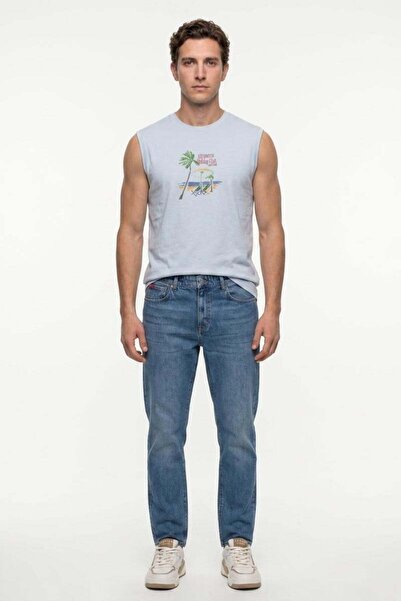 Lee Cooper Ricky Men's High Rise Straight Fit Jean Pants Blue