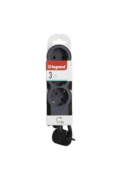 Legrand Prelungitor, 3 prize, cablu 3x1.5mm, lungime cablu 1.5 m, negru