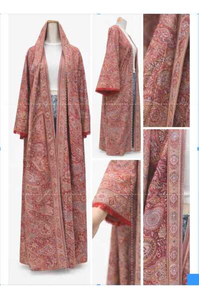 Generic Pashmina Abaya Dusty Rose With Stone