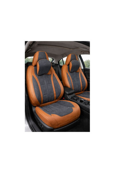 OEM Huse scaune auto universale, fractionate, 9D, Piele ecologica si textil, Gri