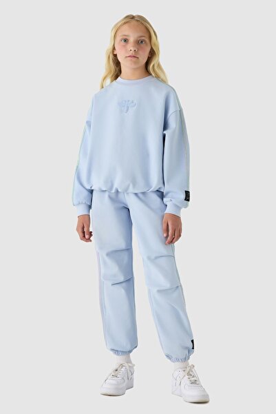 Tyess Kız Çocuk Mavi Sweatshirt