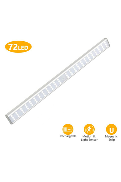 Simply Joy Lampă cu 72 LED-uri și senzor de mișcare, 72 LED-uri puternice, Fă...