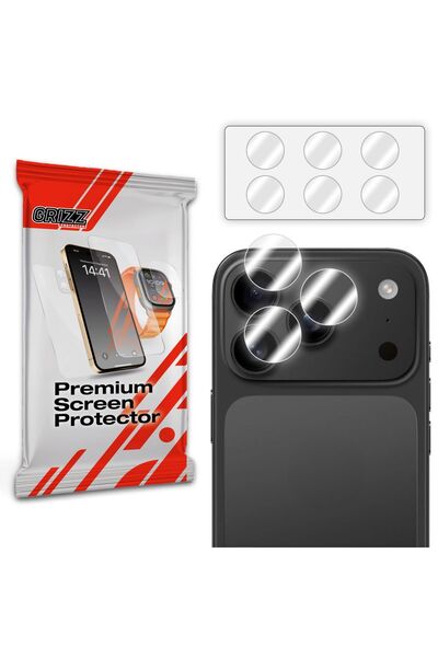 Grizz Glass GrizzGlass HybridGlass Camera Lens Protectors for iPhone 17 Pro, ...