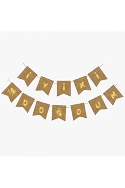 Yıldızan Kraft Gold Happy Birthday Gilded Banner 931845