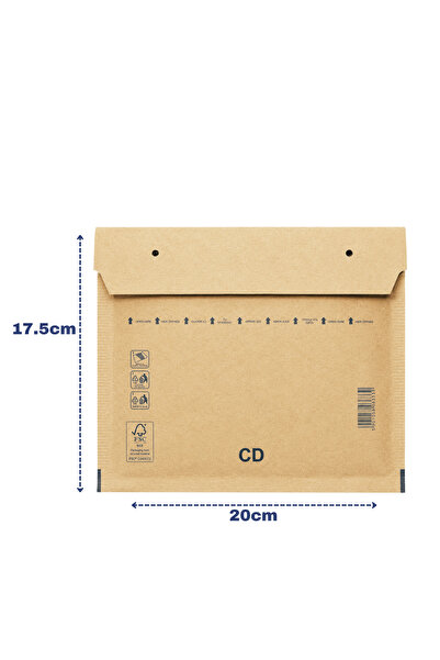 AGOPACK Set 100 bucăți Plicuri cu Bule de Aer Curierat, Antişoc CD, Maro, Aut...