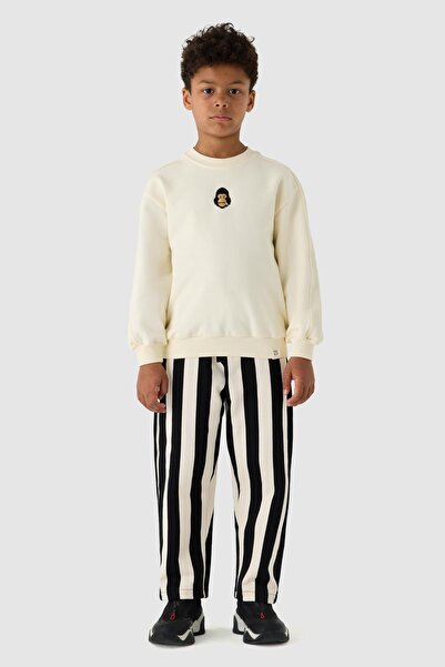 NBT JEANS Erkek Çocuk Ekru Sweatshirt