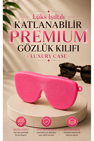 Luxury Shimmering Foldable Premium Glasses Case-Luxury Case- Glasses Carrying and Protection Case-Hanging Bracket Gift