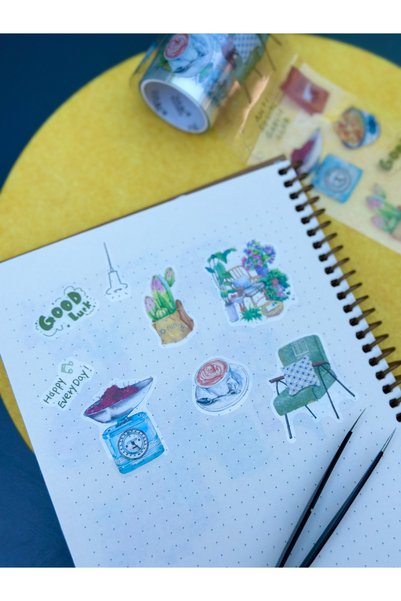 Padme studio Sticker Roll Shape/ Scrapbooking / Bullet Journal / Sticker / Pear Collection Series / 2m / Cozy Home Themed