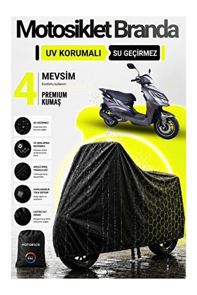 Motobros غطاء دراجة نارية من القماش المشمع متوافق مع أرورا فيرانو، غطاء بلاك ...