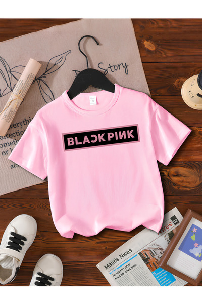 MAGORS تيشيرت قطني مطبوع بأكمام قصيرة من BLACKPINK K-POP BAND للشباب والأطفال