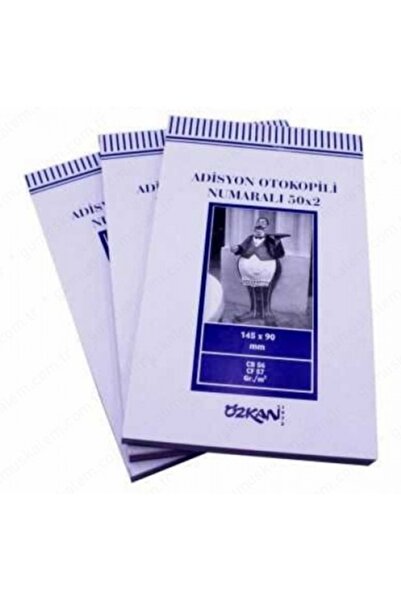 ÖZKAN Receipt Autocopilary Numbered 14,2X9Cm 50X2 - 2 Units