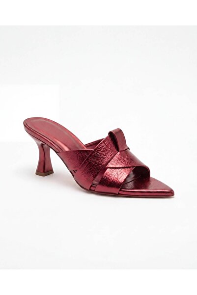 diya shoes Ugio Cross-Strap Pointed Toe Women's Heeled 3.5 cm Heel Slippers -...