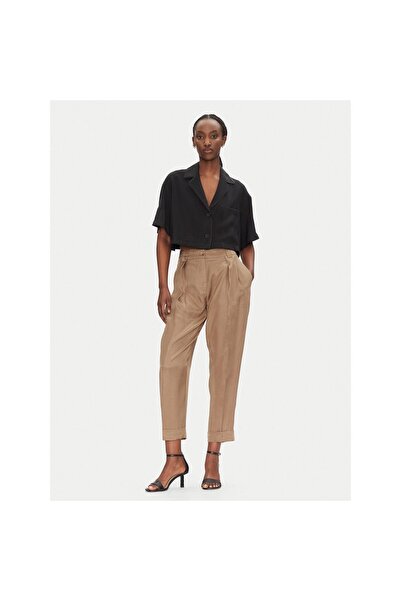 Access Fashion Pantaloni de damă din material textil 53-5025 Maro