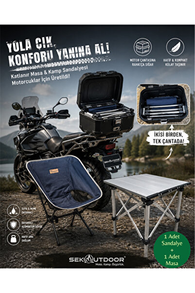 Sekoutdoor Motorcu masa sandalye seti Sk01SetLacivert1