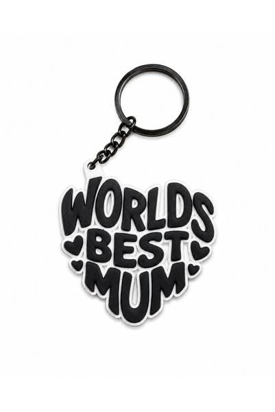 Yapı3D Mother Themed Heart Design Decorative Keychain |   Stylish Bag and Key Accessory