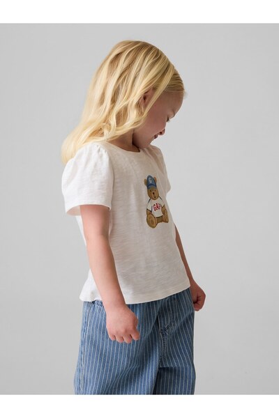 GAP Kız Bebek Beyaz Brannan Bear T-Shirt