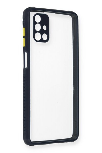 New Face Ilkestor Galaxy M51 Case Miami Transparent Silicone (24538) - Navy Blue