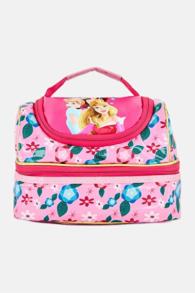 Disney Kids Girl Princess Floral Print Lunch Bag, Multicolor